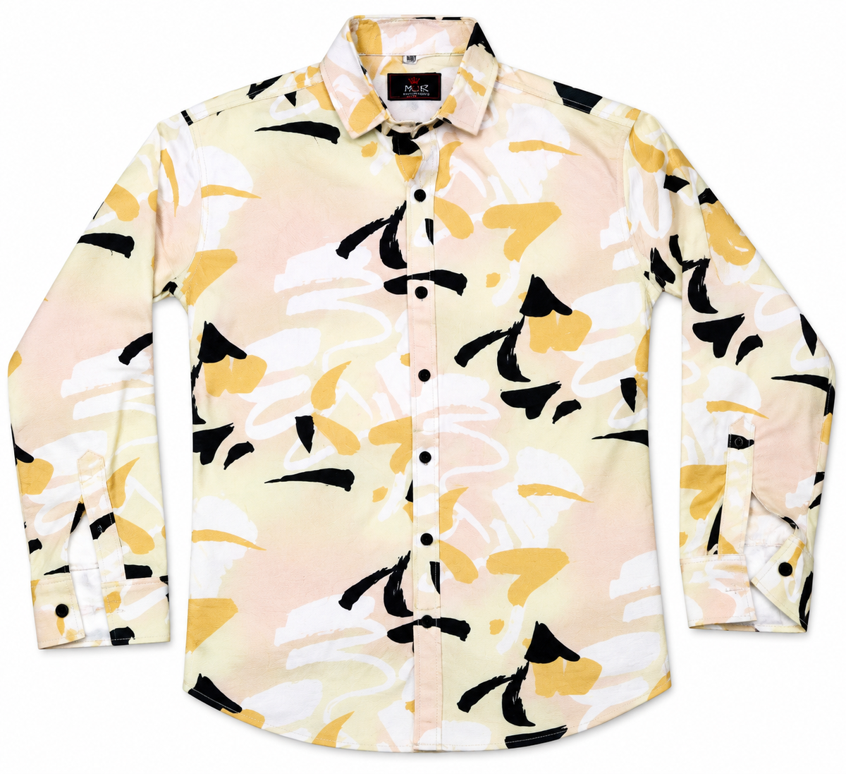 Boys Abstract Print Casual Shirt in Multicolor