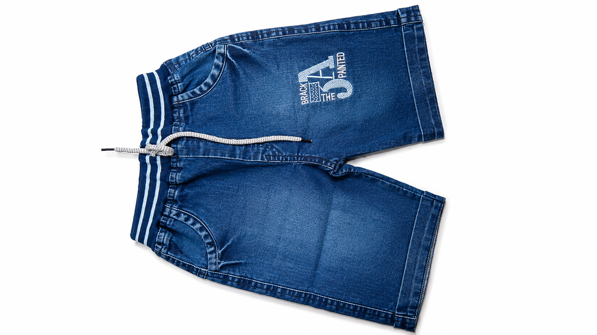 Boys Light Blue T-Shirt and Denim Shorts Set