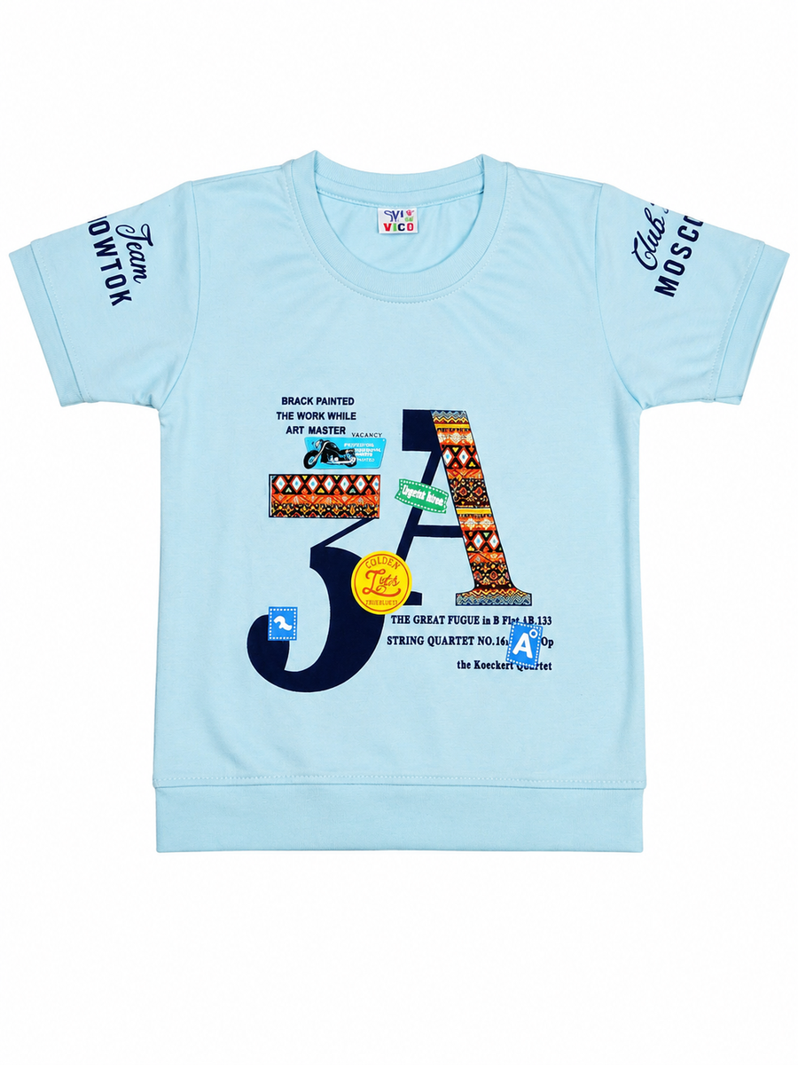 Boys Light Blue T-Shirt and Denim Shorts Set — lifestyle